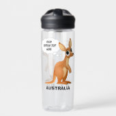 Bouteille D'eau Cute Kangaroo texte personnalisé (Extérieur)