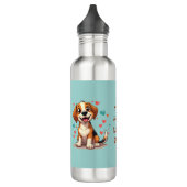 Bouteille D'eau Cute Kawaii Beagle avec Coeurs Jouer Chien (Gauche)