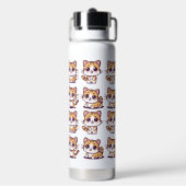 Bouteille D'eau Cute Kawaii Cats pose (Arrière)