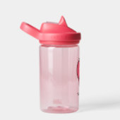 Bouteille D'eau Cute Kawaii fraise claire rose enfants monogrammé (Arrière Complet)