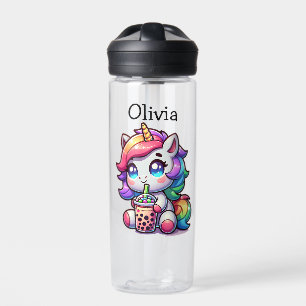 Bouteille D'eau Cute Kawaii Unicorne avec thé bulle Personnalisé