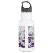 Bouteille D'eau Cute Kitten dans les buissons, violet art abstrait (Dos)