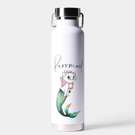 Bouteille D'eau Cute Kitten Purrmaid - Fun Mermaid Design de chat (Avant)
