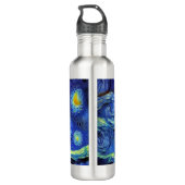 Bouteille D'eau Cute Kitten Starry Night Van Gogh (Dos)