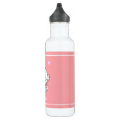 Bouteille D'eau Cute Kitty Chat & Coeur en rose (Droite)