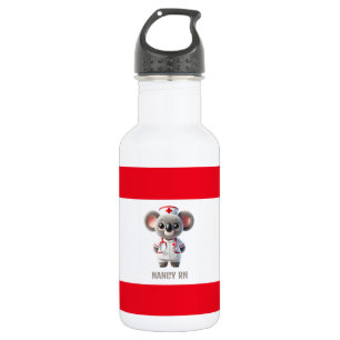 Bouteille D'eau Cute Koala infirmière de l'ours avec stéthoscope r
