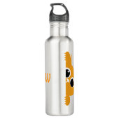 Bouteille D'eau Cute Orange Peeking Cat Design Water Bottle (Dos)