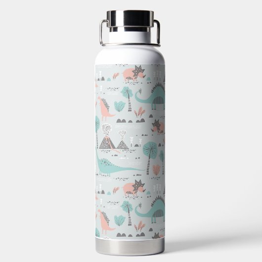 Bouteille D'eau Cute Pastel Dinosaur Motif (Plage)