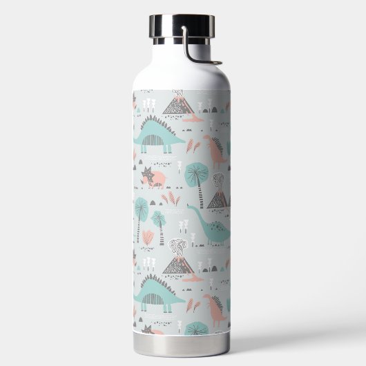 Bouteille D'eau Cute Pastel Dinosaur Motif (Droite)