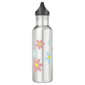 Bouteille D'eau Cute Pastel Rose & Bleu Floral (Gauche)