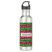 Bouteille D'eau Cute pastèque Motif rose et vert (Devant)
