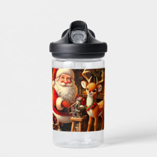 Bouteille D'eau Cute Père Noël et Reindeer