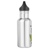 Bouteille D'eau Cute Personalized Frog Always Hoppy Kids Name (Gauche)