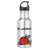 Bouteille D'eau Cute Personalized Red Apple Pencil Enseignants (Devant)