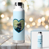 Bouteille D'eau Cute Personnalisé Chien Marcher Buddy Heart Photo