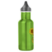 Bouteille D'eau Cute personnalisée Kawaii Chat Holding Fleur (Gauche)