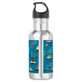 Bouteille D'eau Cute Planes Bateaux Voitures Enfants Garçons Nom p (Dos)