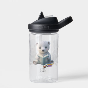 Bouteille D'eau Cute Polar Ours Livre Enfants École Nom personnali