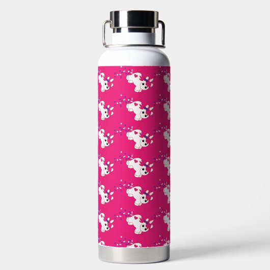 Bouteille D'eau Cute Pooping rose licorne (Plage)