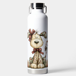 BOUTEILLE D'EAU CUTE QUIRKY HOLIDAY CHRISTMAS DOG