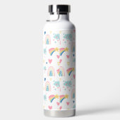 Bouteille D'eau Cute Rainbow Hearts & Clouds Motif (Droite)