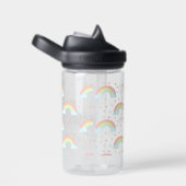 Bouteille D'eau Cute Rainbow Pastel Personnalisé Retour à l'école (Arrière Complet)