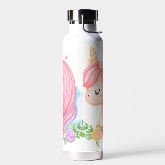 Bouteille D'eau Cute Rose Unicorne enfants (Gauche)