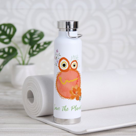 Bouteille D'eau Cute Save the Planet Water Bottle (Yoga)