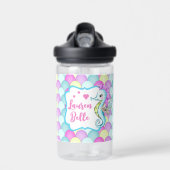 Bouteille D'eau Cute Seahorse Mermaid Scales Ocean Thème Nom (Avant)