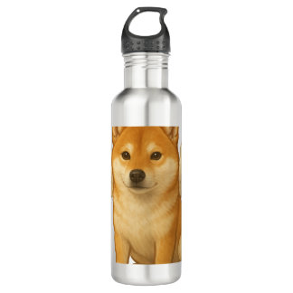 Bouteille D'eau Cute Shiba Inu angel cartoon happy dog