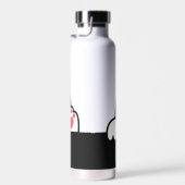 Bouteille D'eau Cute Siberian Husky nom personnalisé (Plage)