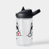 Bouteille D'eau Cute Siberian Husky nom personnalisé (Gauche)