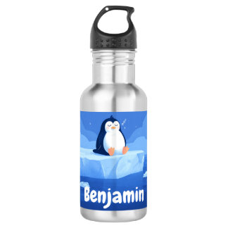 Bouteille D'eau Cute Sleepy Penguin, Personalized Water Bottle