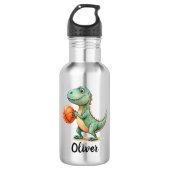 Bouteille D'eau Cute Trex Jouer Basketball Personnalisé (Devant)