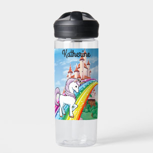 Bouteille D'eau Cute UNICORN Personnaliser le nom de la fille