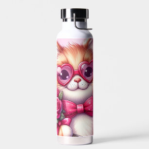 Bouteille D'eau Cute Valentine's day cat/kiten