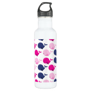 Bouteille D'eau Cute Whales, Pattern of Whales, Sea Animals