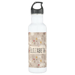 Bouteille D'eau Cute Woodland Animaux Motifs nordiques