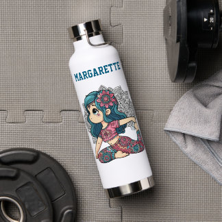 Bouteille D'eau cute yoga girl gym water bottle