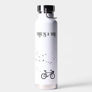 Bouteille D'eau Cycling Life, gratuit comme un oiseau personnalisa