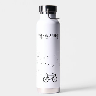 Bouteille D'eau Cycling Life, gratuit comme un oiseau personnalisa