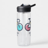 Bouteille D'eau Cyclisme de texte personnalisé (Gauche)