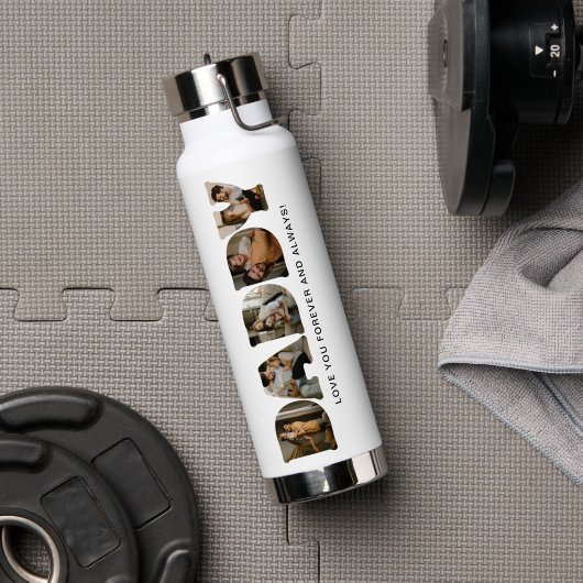 Bouteille D'eau DADDY Letter Photo Collage (Salle de sport (pivotée))