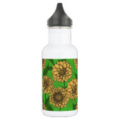 Bouteille D'eau Dahlias en jaune et vert (Gauche)