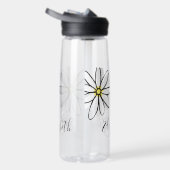 Bouteille D'eau Daisy Doodle Fleur Personnalisé Monogramme (Droite)