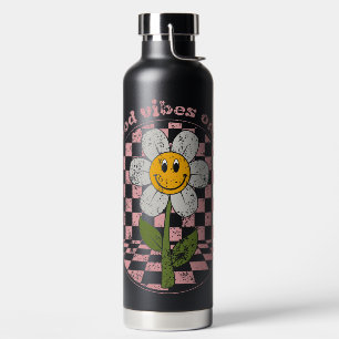 Bouteille D'eau Daisy rétro des années 70 Good Vibes uniquement