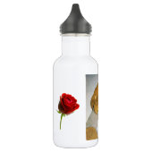 BOUTEILLE D'EAU DAME AVEC ROSE ROUGE (Gauche)