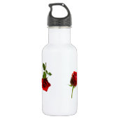 BOUTEILLE D'EAU DAME AVEC ROSE ROUGE (Dos)