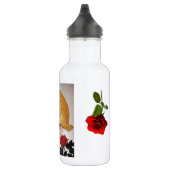 BOUTEILLE D'EAU DAME AVEC ROSE ROUGE (Droite)