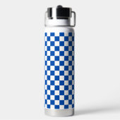 Bouteille D'eau Damier bleu de cobalt classique (Arrière)